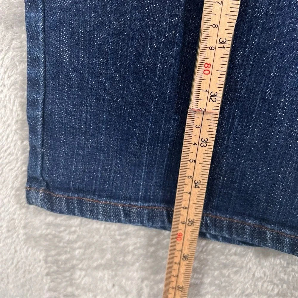 Eileen Fisher Bootcut Jeans‎ Women's 10P Blue Dark Wash Mid Rise 5-Pocket
